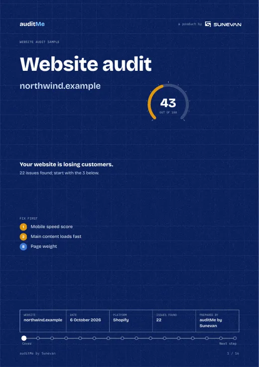 Full report cover with overall score